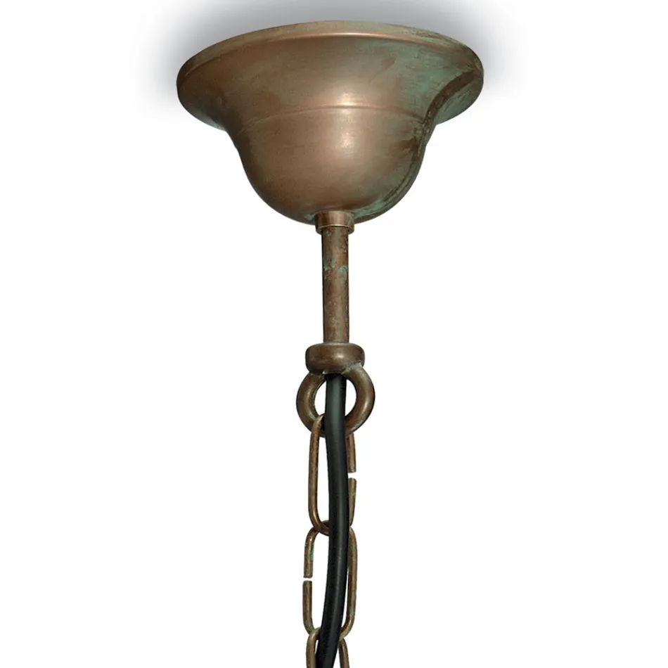 Závěsná lampa Elfico z mosazi, opálového skla a krytí IP44 Viadurini