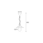 Závěsná lampa Elfico z mosazi, čirého skla a krytí IP44 Viadurini