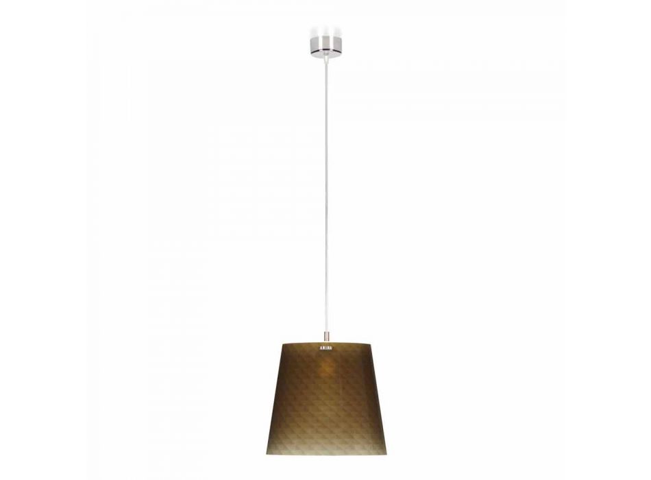 Lampa z polykarbonátu suspenze s dekorem, diam.30cm, Rania Viadurini