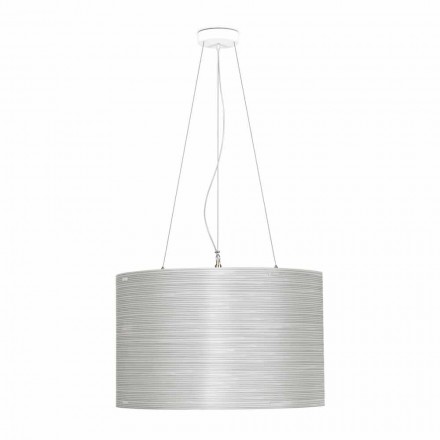 Lampa bílá polypropylenu o průměru 60 cm suspenze Debby Viadurini