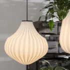 Závěsné svítidlo z bílého skla ve filigránovém designu s hroty - karavan Viadurini