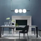 Závěsná lampa z ručně foukaného benátského skla 95 cm - Jupiter Viadurini