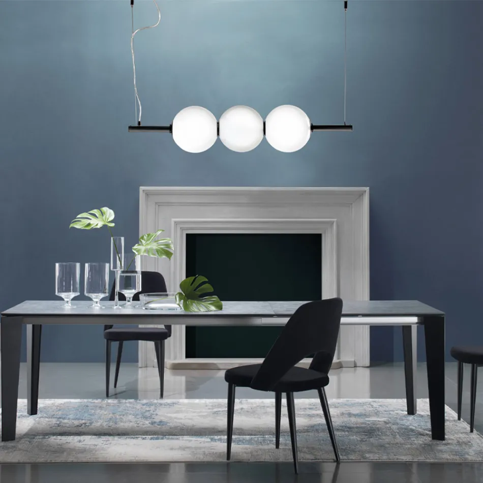 Závěsná lampa z ručně foukaného benátského skla 95 cm - Jupiter Viadurini