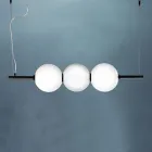 Závěsná lampa z ručně foukaného benátského skla 95 cm - Jupiter Viadurini