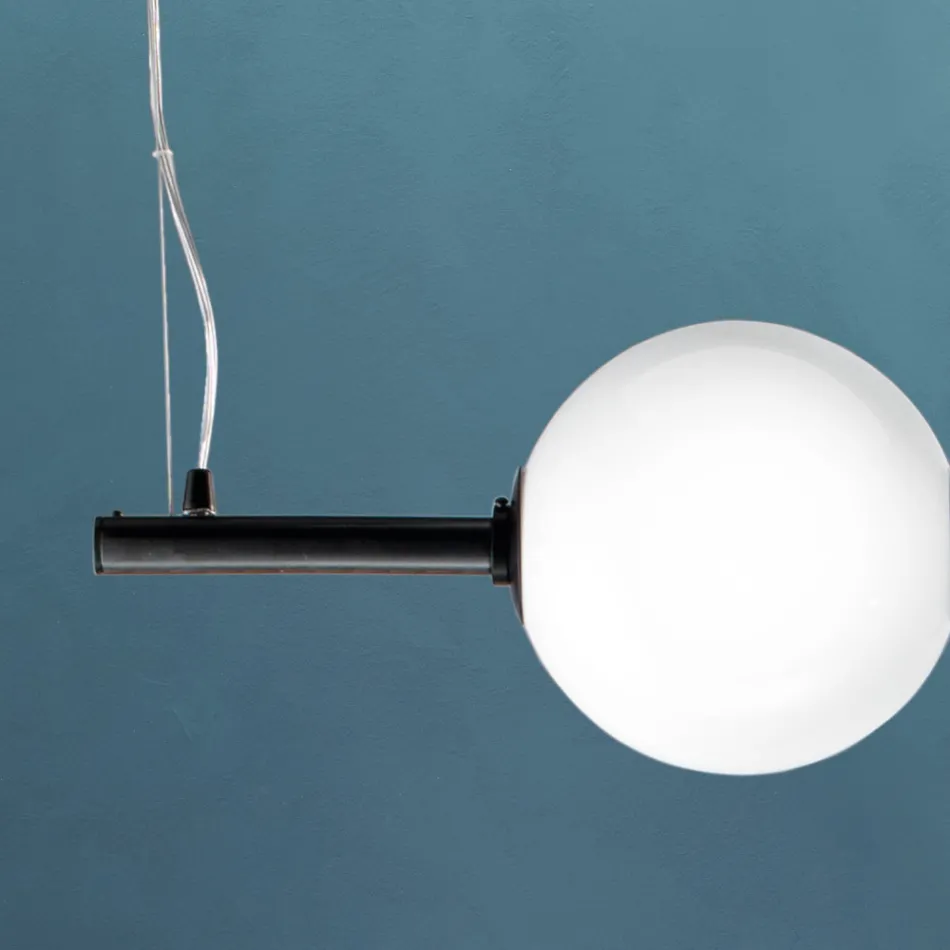 Závěsná lampa z ručně foukaného benátského skla 95 cm - Jupiter Viadurini