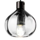 Skleněná závěsná lampa ve 2 různých povrchových úpravách Made in Italy - Afoxe Viadurini