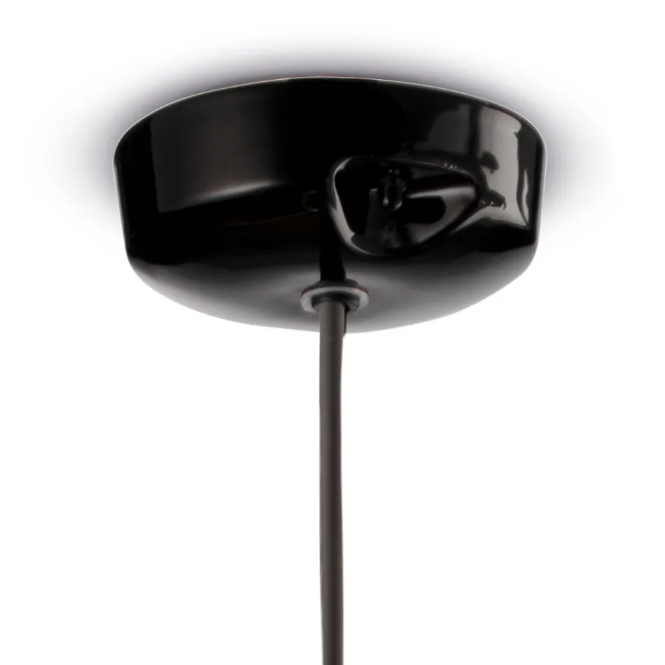 Skleněná závěsná lampa ve 2 různých povrchových úpravách Made in Italy - Afoxe Viadurini