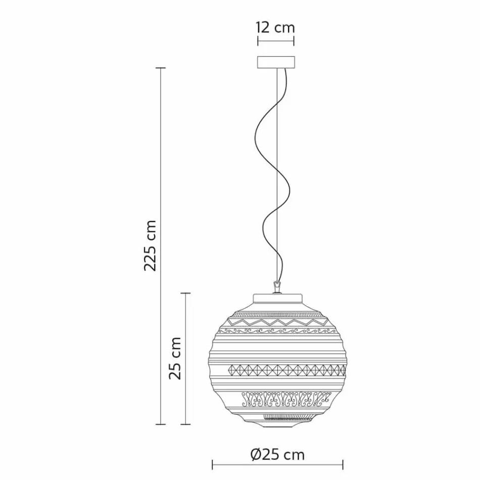 Závěsná lampa z bílého saténového skla ve 2 designových velikostech - Morse Viadurini