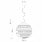Závěsná lampa z bílého saténového skla ve 2 designových velikostech - Morse Viadurini