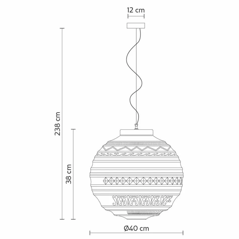 Závěsná lampa z bílého saténového skla ve 2 designových velikostech - Morse Viadurini