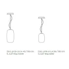 Ručně foukaná skleněná závěsná lampa Made in Venice - Bambus Viadurini