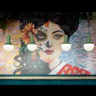 Závěsná lampa z malovaného skla Made in Italy - Selaron Viadurini