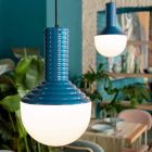 Závěsná lampa z malovaného skla Made in Italy - Selaron Viadurini