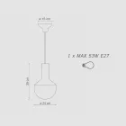 Závěsná lampa z malovaného skla Made in Italy - Selaron Viadurini