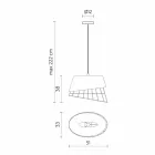 Závěsná lampa v bílém laminátu a kovovém elegantním designu - solární Viadurini