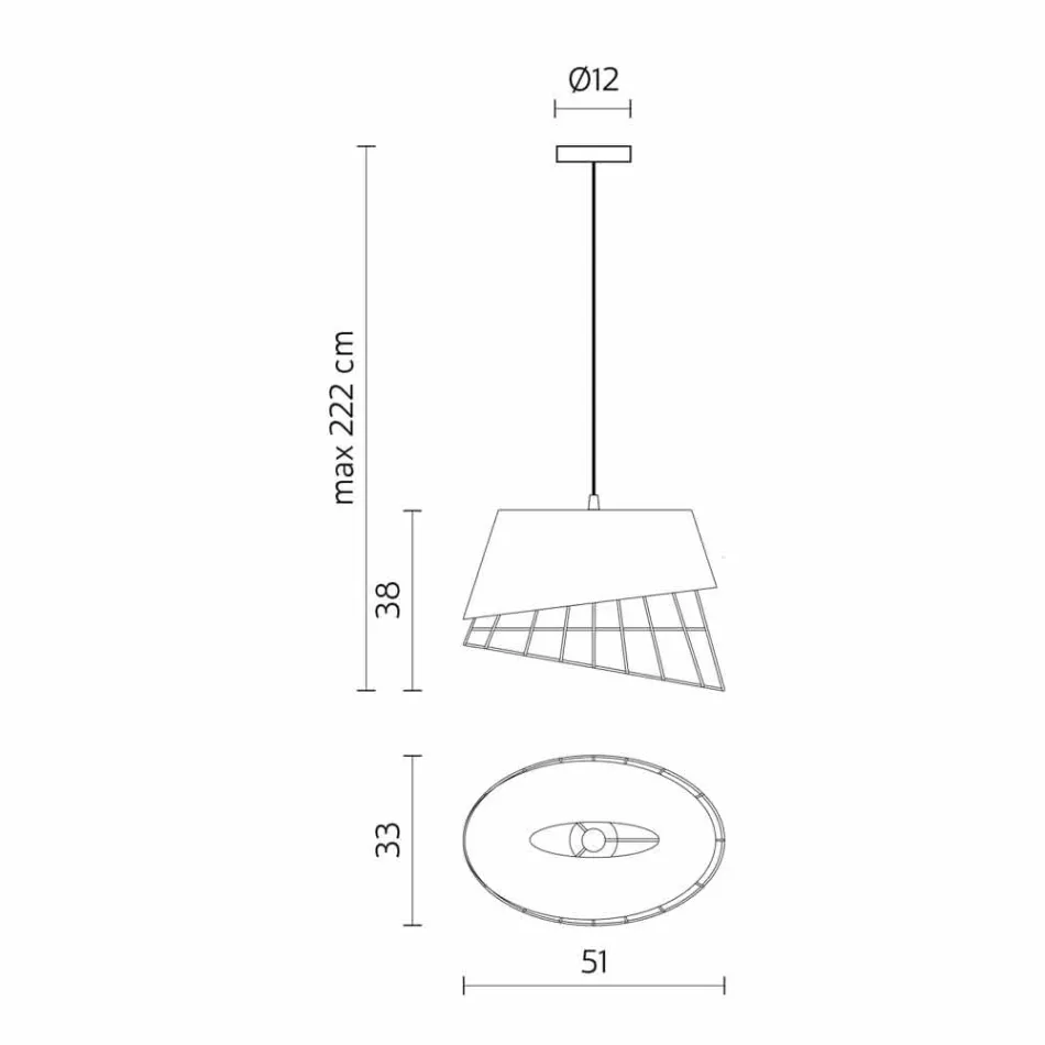 Závěsná lampa v bílém laminátu a kovovém elegantním designu - solární Viadurini