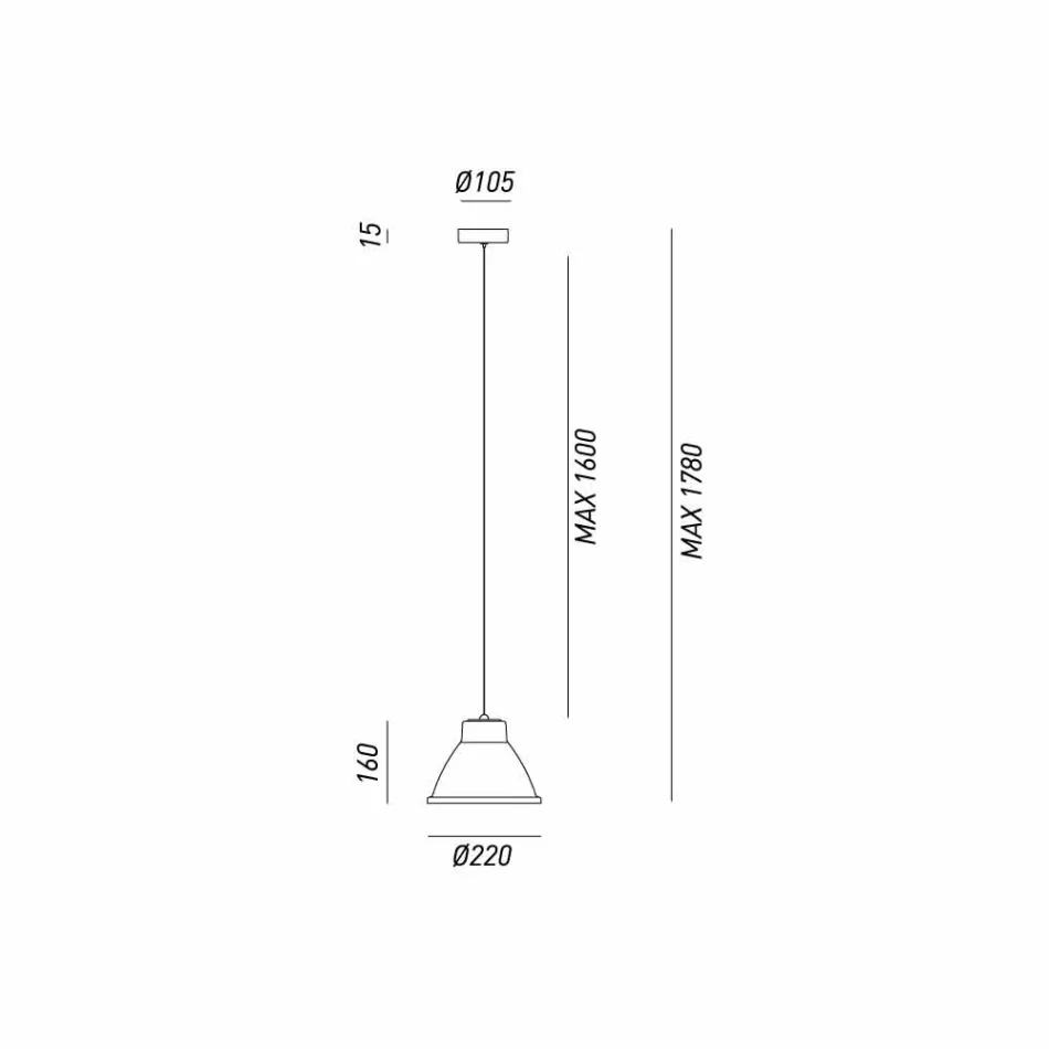 Průmyslová nástěnné svítidlo železa Půdní Mini Il Fanale Viadurini