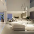 LED zapuštěné závěsné svítidlo v bílé nebo černé hliníkové - Rebolla Viadurini