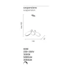 Závěsná LED lampa ve stříbrném kovu, 2 velikosti moderního designu - Lumino Viadurini