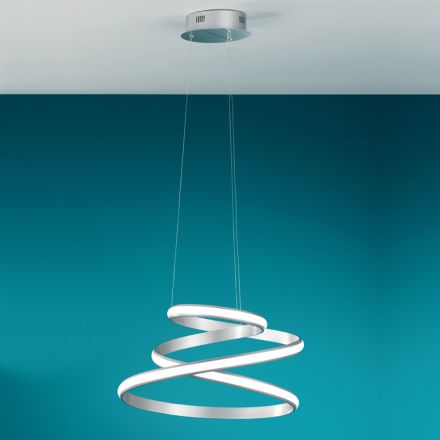 LED závěsné svítidlo v bílé nebo stříbrné barvě - Rivolta Viadurini