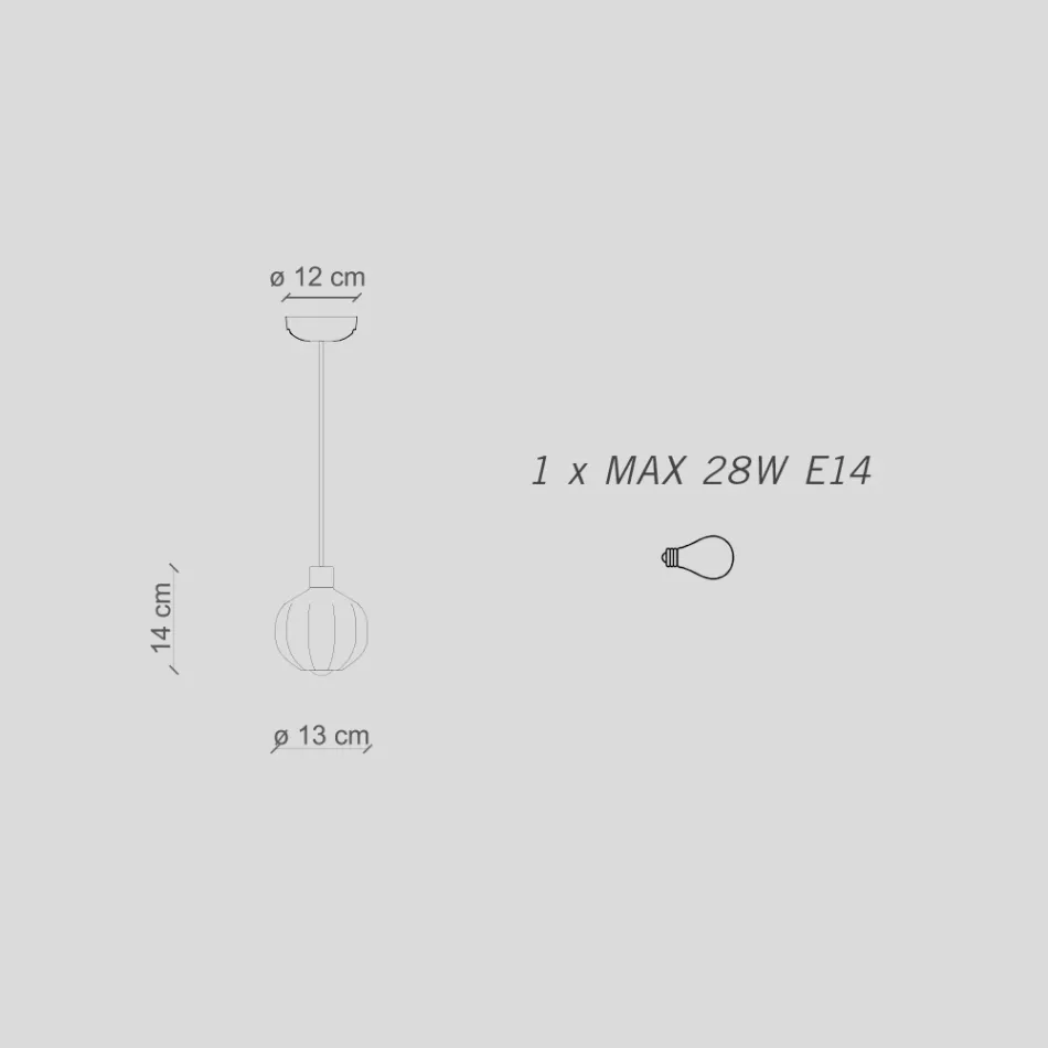 Moderní závěsná lampa z barevné keramiky Made in Italy - Afoxe Viadurini