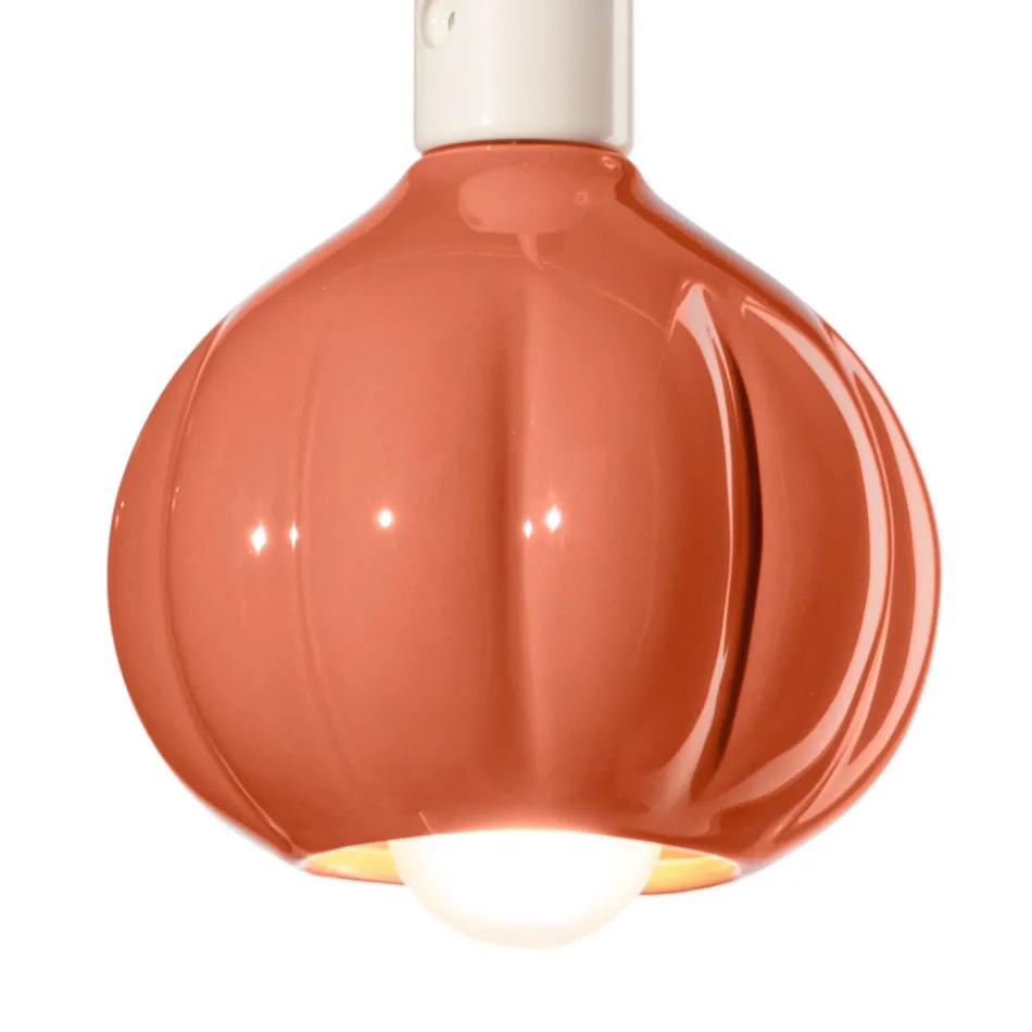 Moderní závěsná lampa z barevné keramiky Made in Italy - Afoxe Viadurini