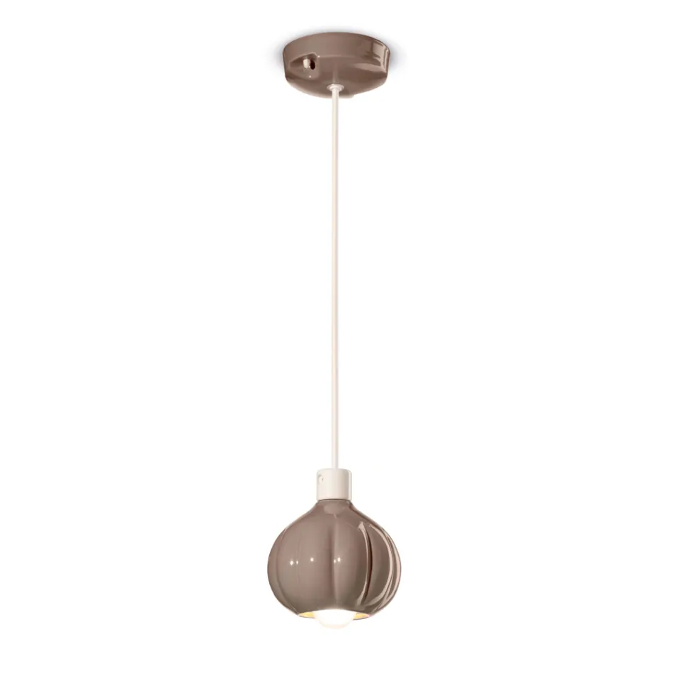 Moderní závěsná lampa z barevné keramiky Made in Italy - Afoxe Viadurini