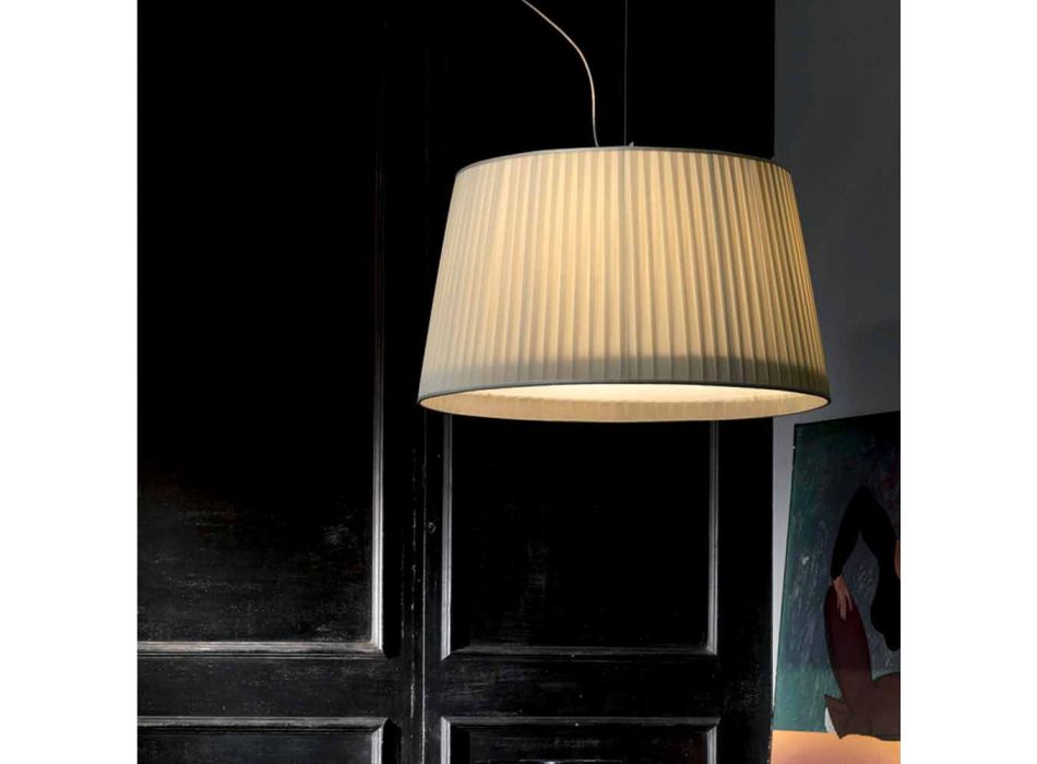 Moderní závěsná lampa ve slonovině Bambusové hedvábí Viadurini