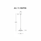 Současná závěsná lampa, Civetta Aldo Bernardi on-line Viadurini