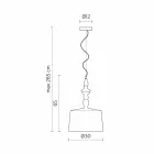 Stínidlo závěsné lampy v bílém lesklém keramickém designu - Cadabra Viadurini