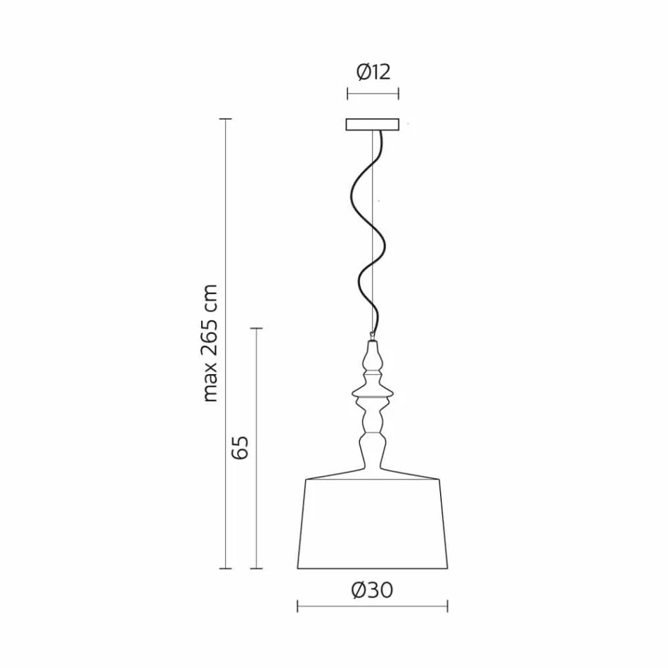 Stínidlo závěsné lampy v bílém lesklém keramickém designu - Cadabra Viadurini