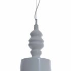 Stínidlo závěsné lampy v lesklém bílém keramickém designu - Cadabra Viadurini
