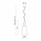 Stínidlo závěsné lampy v lesklém bílém keramickém designu - Cadabra Viadurini
