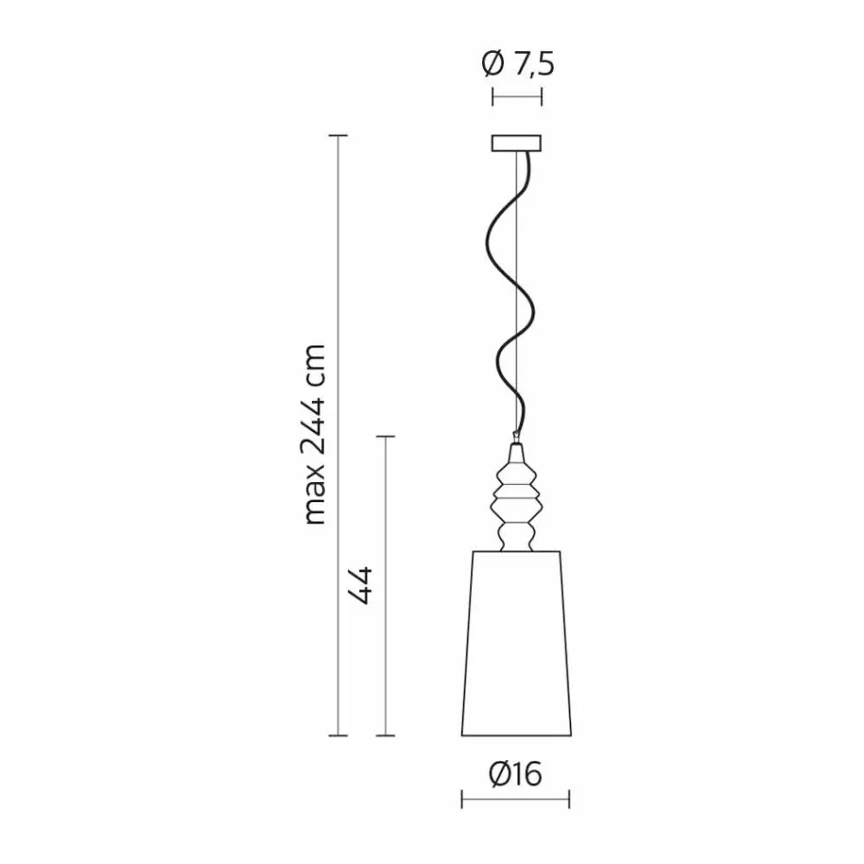 Stínidlo závěsné lampy v lesklém bílém keramickém designu - Cadabra Viadurini