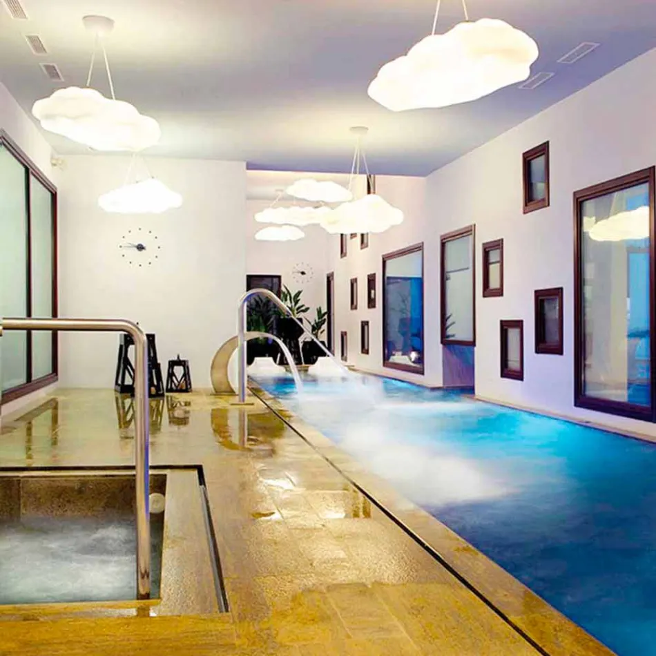 Venkovní závěsná lampa z plastového cloudu - Nefos od společnosti Myyour Viadurini