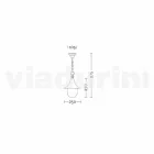 Venkovní závěsné svítidlo z hliníku vyrobené v Itálii, Anusca Viadurini