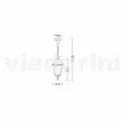 Venkovní závěsná lampa z hliníku, vyrobená v Itálii, Aquilina Viadurini