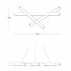 Závěsná svítidla z polyethylenu Bílá posuvná mřížka vyráběná v Itálii Viadurini