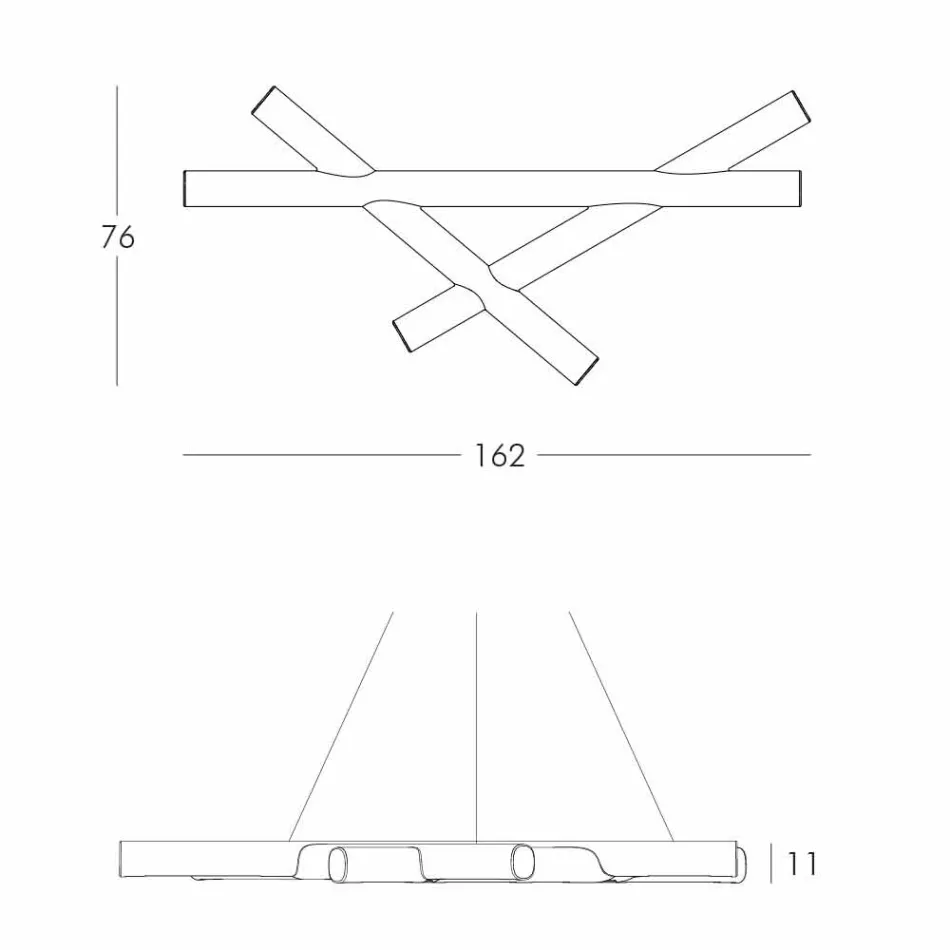 Závěsná svítidla z polyethylenu Bílá posuvná mřížka vyráběná v Itálii Viadurini