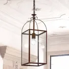 square závěsná lampa 1 mosaz lehká a vetro Aida Viadurini