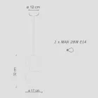 Závěsné svítidlo vyrobené z keramiky a skla Made in Italy - Capocabana Viadurini