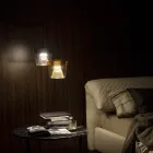 Závěsné svítidlo z kovu a skla Made in Italy - Think Viadurini