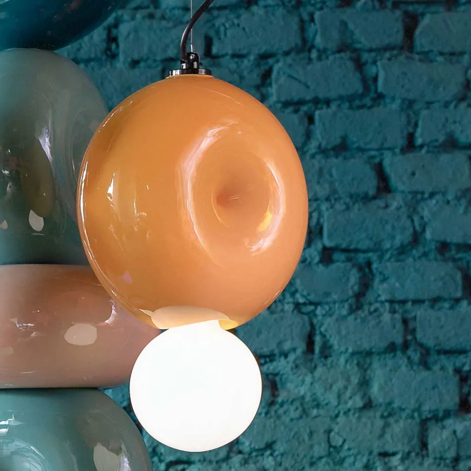 Kulaté keramické závěsné svítidlo Made in Italy - Bumbum Viadurini