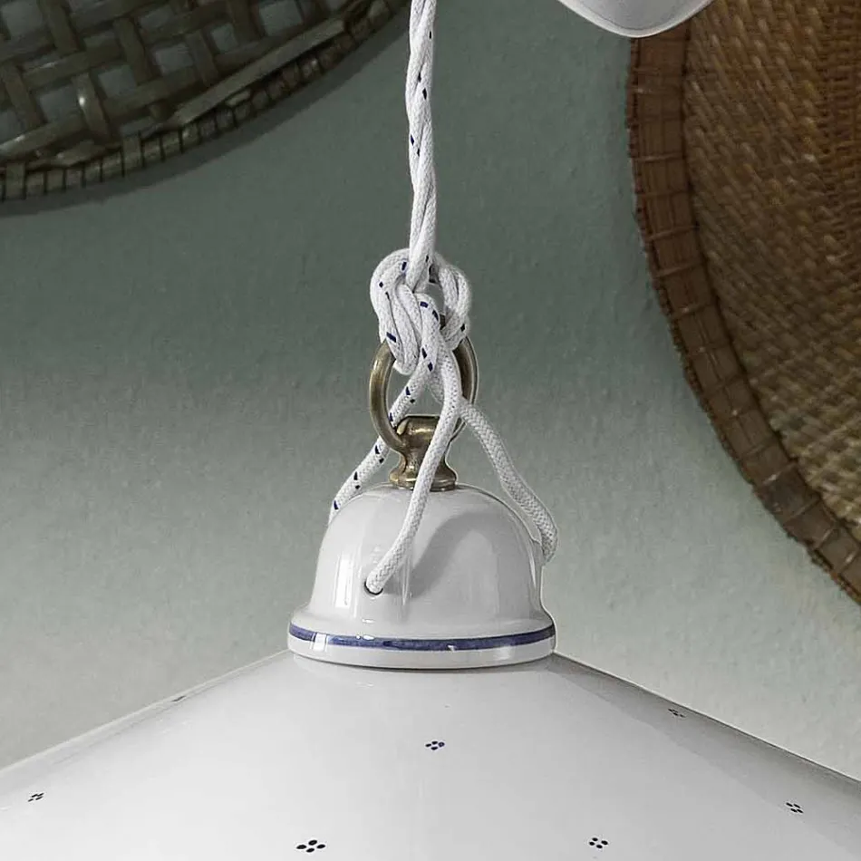 Závěsné svítidlo v dekorované keramice ve 2 velikostech - Asti Viadurini