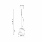 Závěsná lampa do obývacího pokoje v bílém saténovém skle, 3 rozměry - měkká Viadurini