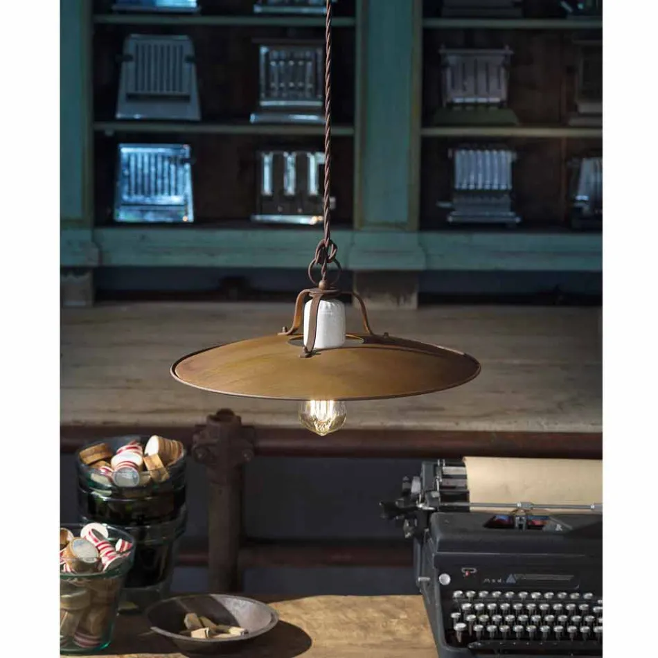 Závěsné svítidlo řemeslně průmyslové styl Ferroluce Viadurini