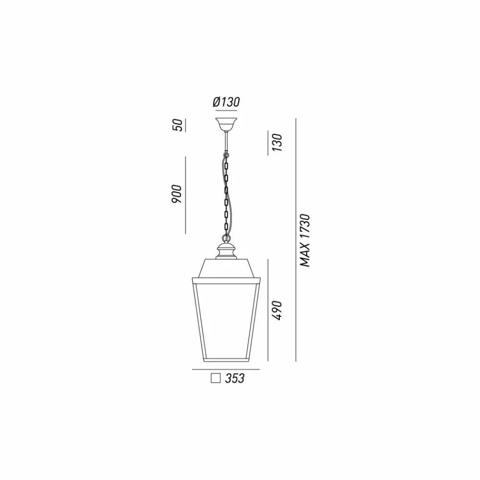 Lampa průmyslové styl zavěšení Quadro Il Fanale Viadurini