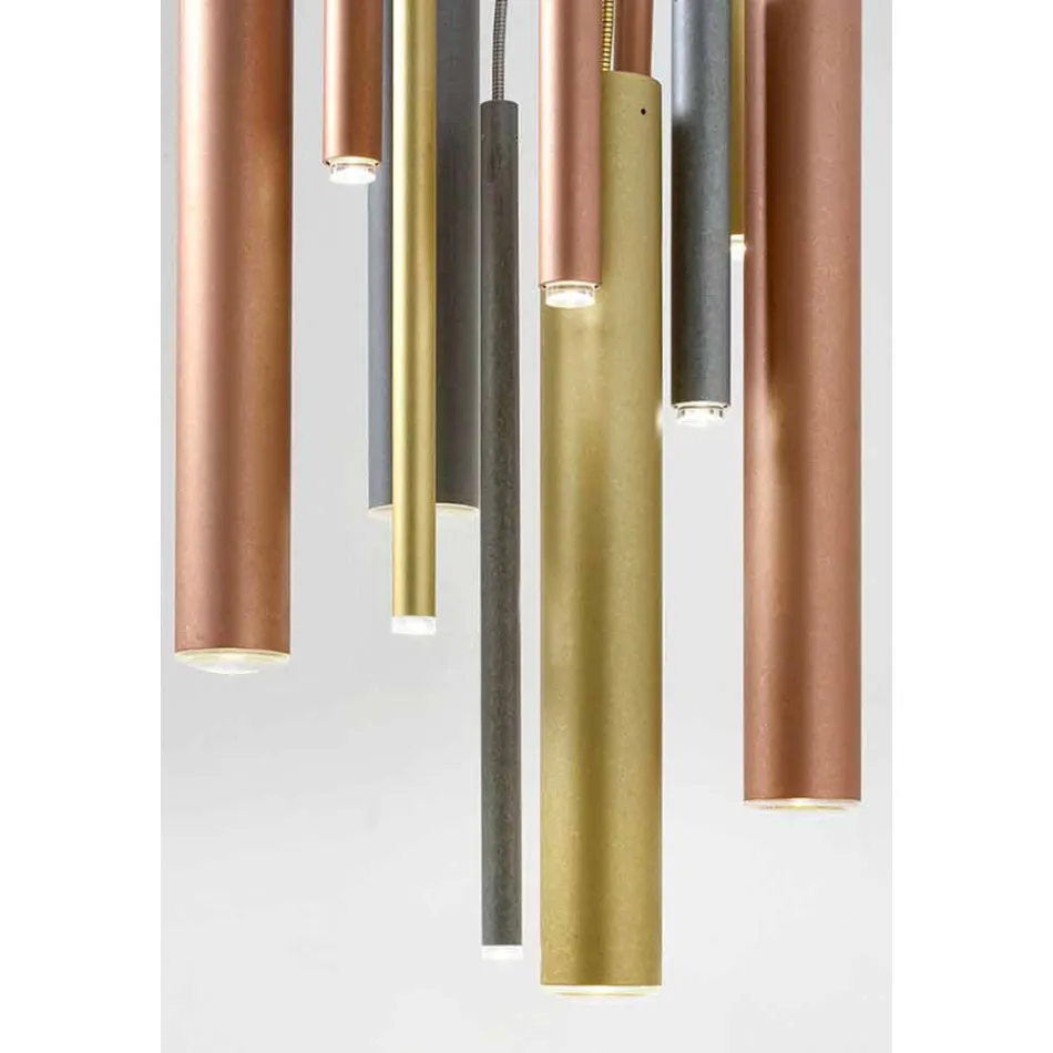 Moderní trubková odpružená lampa s flexibilním kabelem - trubka Aldo Bernardi Viadurini