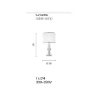 Klasická podpůrná lampa z italského uměleckého skla a kovu - Memore Viadurini