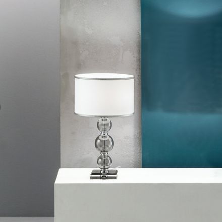Klasická podpůrná lampa z italského uměleckého skla a kovu - Memore Viadurini